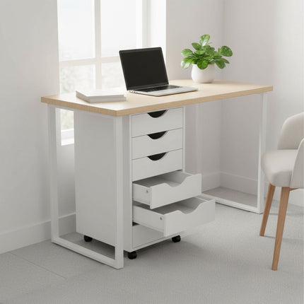 Office Drawer Unit with 6 Drawers, Mobile & Locking