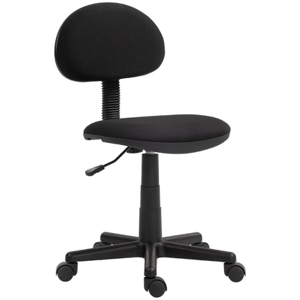 Bürostuhl, niedrige Rückenlehne, ohne Armlehnen, drehbar, schwarz