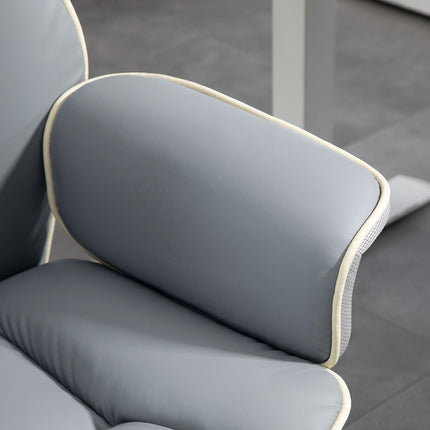 Ergonomic desk chair, foldable & height adjustable, grey