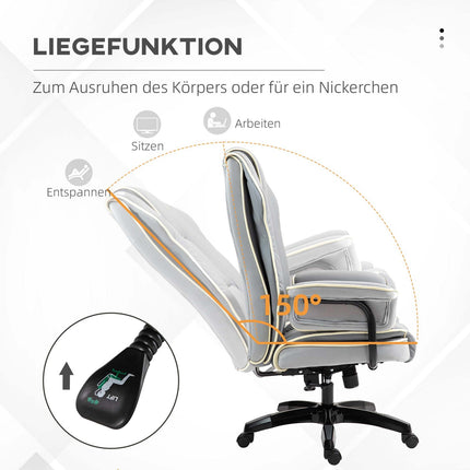 Ergonomic desk chair, foldable & height adjustable, grey