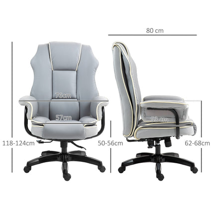 Ergonomic desk chair, foldable & height adjustable, grey