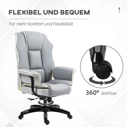 Ergonomic desk chair, foldable & height adjustable, grey