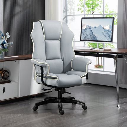 Ergonomic desk chair, foldable & height adjustable, grey
