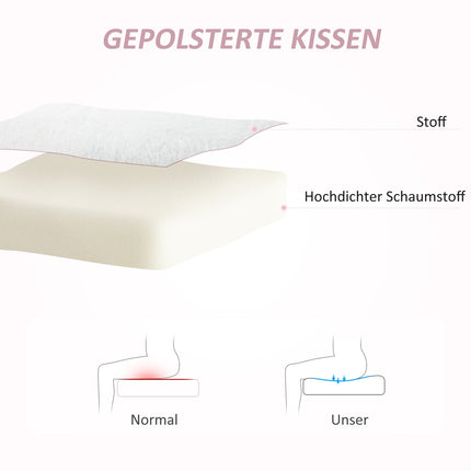 Weißer Samt-Hasenohr-Drehstuhl – Höhenverstellbar