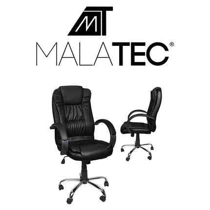 Bürostuhl, Öko-Leder - schwarz MALATEC 