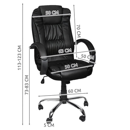 Bürostuhl, Öko-Leder - schwarz MALATEC 