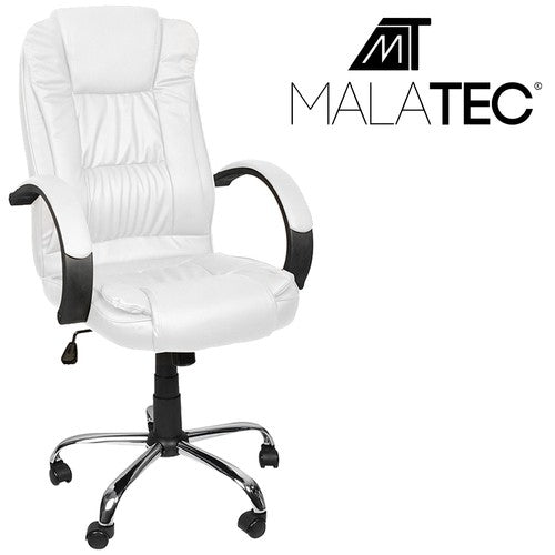 Bürostuhl, Öko-Leder - weiß, Malatec 23240 
