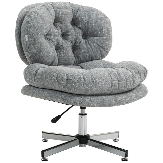 Ergonomischer Bürostuhl, höhenverstellbar, graues Leinen