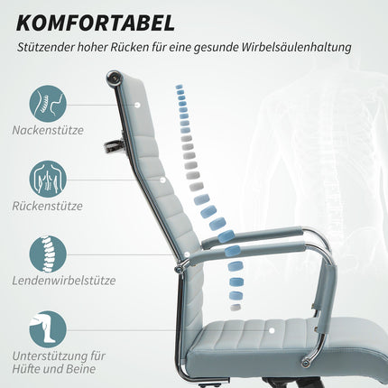 Ergonomischer Bürostuhl, höhenverstellbar, Kunstleder
