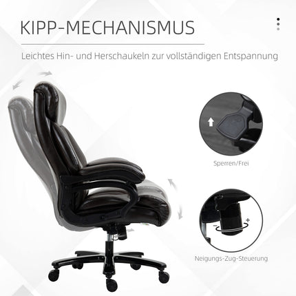 Ergonomická kancelářská židle, nastavitelná, nosnost 180 kg