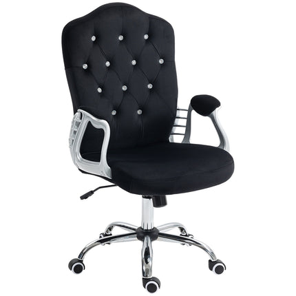 Ergonomic office chair in synthetic leather, adjustable, black