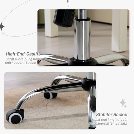 Ergonomic office chair in synthetic leather, adjustable, black