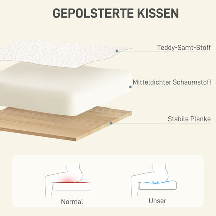 Bureaustoel, in hoogte verstelbare bureaustoel, relaxstoel met stalen frame, draaistoel met fluwelen look, voor kantoor, studeerkamer, crèmewit