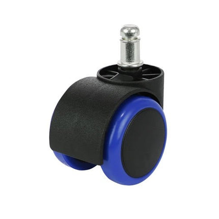 Office chair wheels - 5 pcs - blue