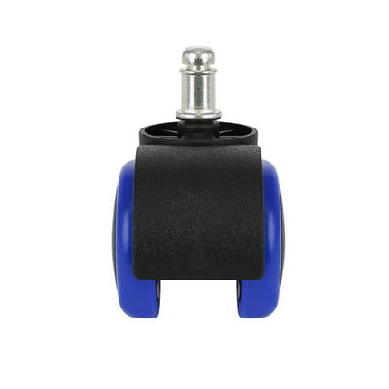 Office chair wheels - 5 pcs - blue