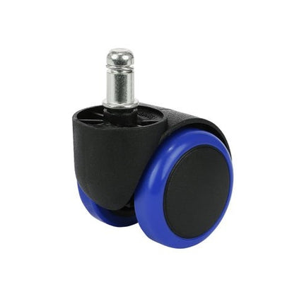 Office chair wheels - 5 pcs - blue