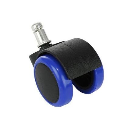 Office chair wheels - 5 pcs - blue