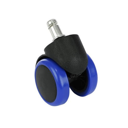 Office chair wheels - 5 pcs - blue
