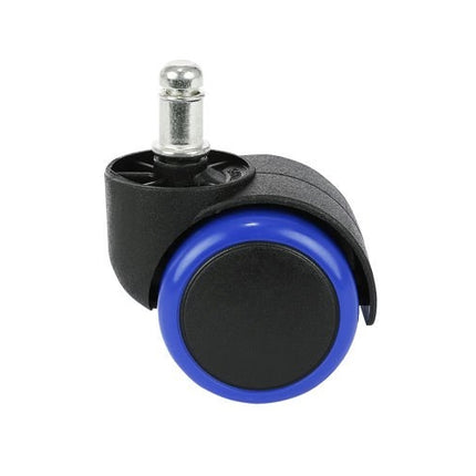 Office chair wheels - 5 pcs - blue