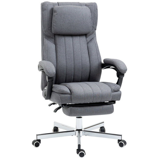 Ergonomischer Bürostuhl, Neigbar, Massagefunktion, Grau