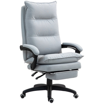 Ergonomischer Bürostuhl mit Massage- und Neigefunktion, hellgrau