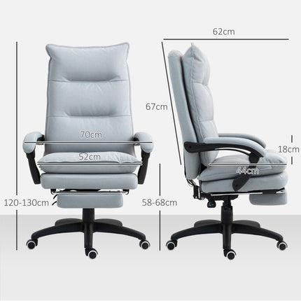 Ergonomischer Bürostuhl mit Massage- und Neigefunktion, hellgrau