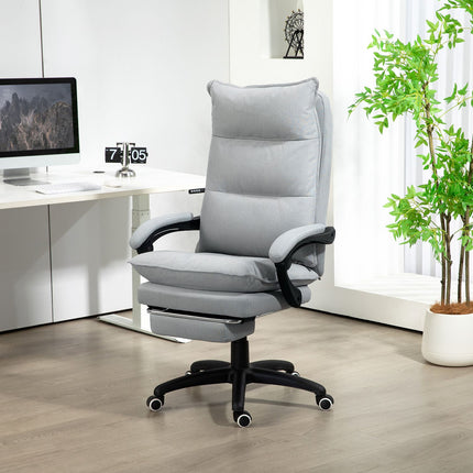 Ergonomischer Bürostuhl mit Massage- und Neigefunktion, hellgrau