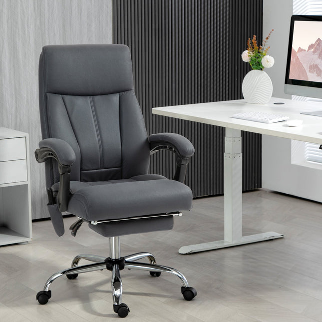 Ergonomická kancelářská židle, tmavě šedá, masážní a polohovací funkce