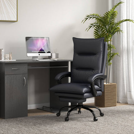 Height-adjustable office chair with massage and footrest