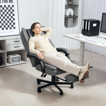 Massagesessel mit Liegefunktion, höhenverstellbar, Grau