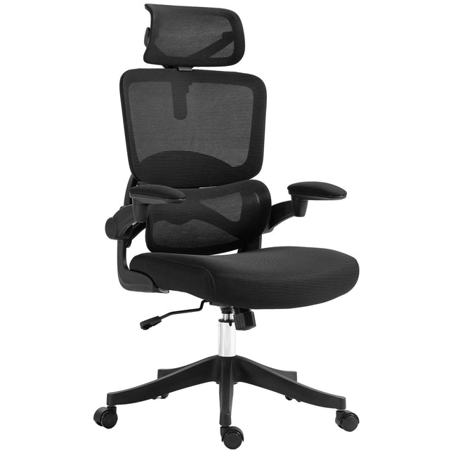 Bürostuhl, Netzbezug, höhenverstellbar, Wippfunktion, schwarz