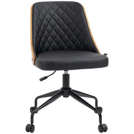 Ergonomic swivel desk chair, black, height adjustable