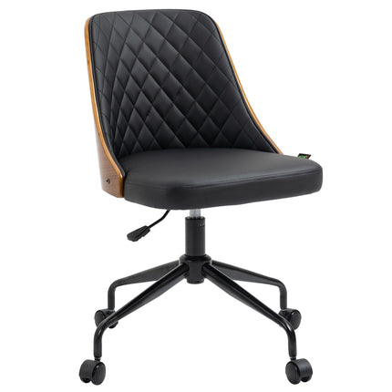 Ergonomic swivel desk chair, black, height adjustable