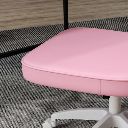 Höhenverstellbarer rosa Bürodrehstuhl für Kinder