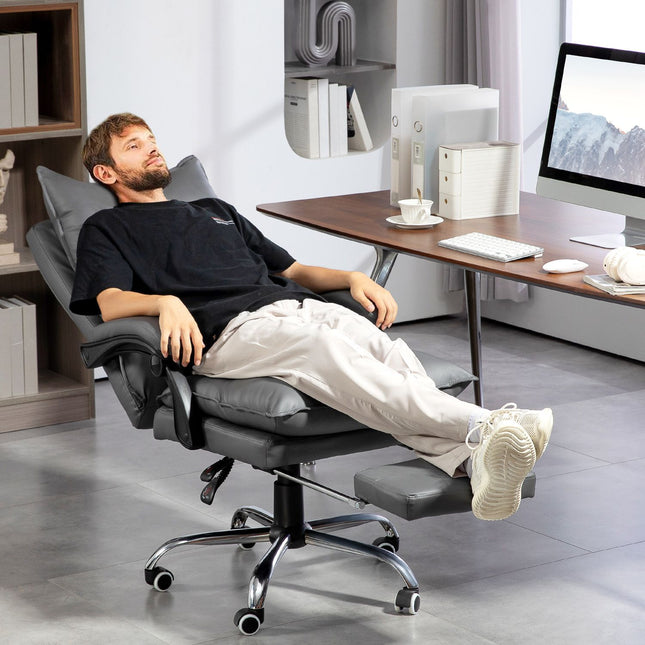 Ergonomischer Bürostuhl, klappbar & höhenverstellbar, dunkelgrau