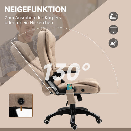 Ergonomic office chair with massage, heat and rest