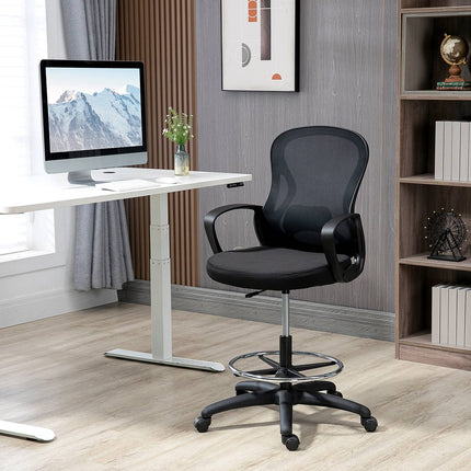 Ergonomischer, verstellbarer Bürostuhl – schwarz, bis 120 kg belastbar
