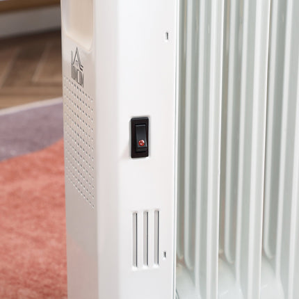 Tragbarer elektrischer Ölradiator, 3 Stufen, 24-Stunden-Timer