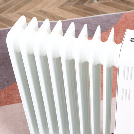 Tragbarer elektrischer Ölradiator, 3 Stufen, 24-Stunden-Timer