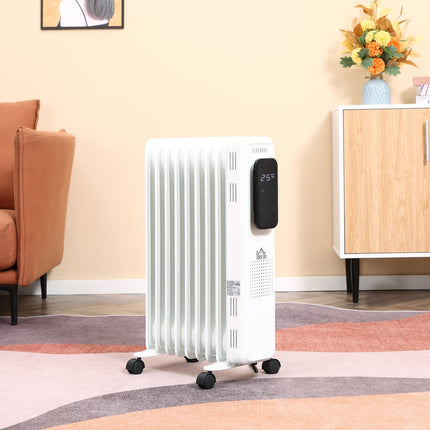Tragbarer elektrischer Ölradiator, 3 Stufen, 24-Stunden-Timer