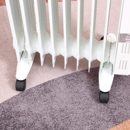 Tragbarer elektrischer Ölradiator, 3 Stufen, 24-Stunden-Timer