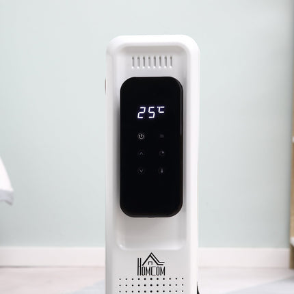 Tragbarer elektrischer Ölradiator, 3 Stufen, 24-Stunden-Timer