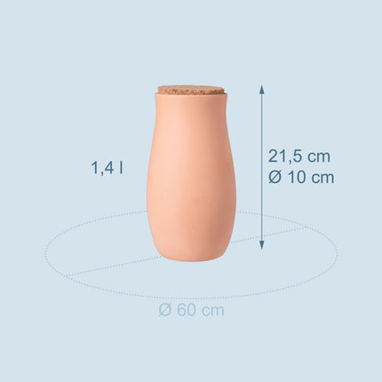 Ollas Irrigation Set, 1.4L Clay Pots, 2-Pack