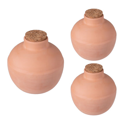 Ollas Watering Set, 800ml, 3-Pack, Clay Vessels