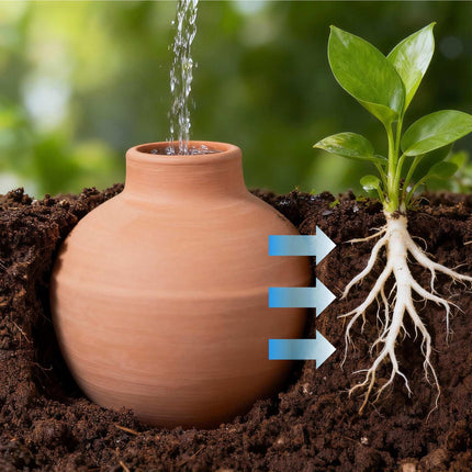 Ollas Watering Set, 800ml, 3-Pack, Clay Vessels