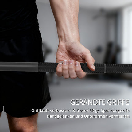Olympia-Langhantel, 180 cm Stahl, 200 kg Kapazität, Schwarz
