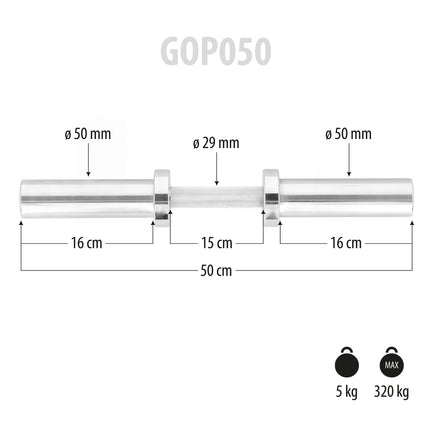Olympia Langhantelstange 50 cm, 50 mm Durchmesser