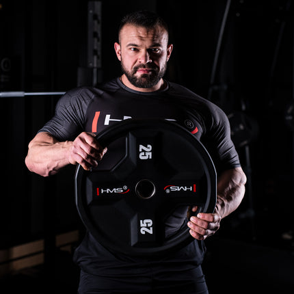 Olympische Hantelscheibe aus Polyurethan, 25 kg
