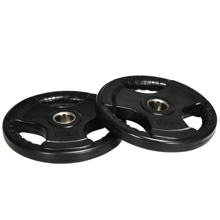 Olympijské kotouče Tri-Grip, sada 2x15 kg, pogumované