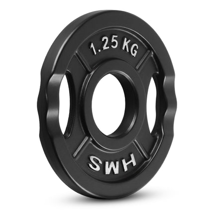 Olympia-Hantelscheibe, Gusseisen Schwarz, 1,25 kg